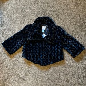 Black Faux Fur Coat